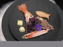 Hummer und Thunfisch auf Kartoffelbett mit Kräuterseitlingen - Rezept - Bild Nr. 15719