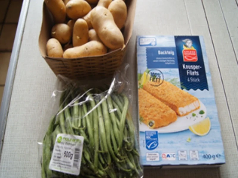 Rezept: Knusper-Seelachsfilet mit Bobby Bohnen und gelben Drillingen Bild Nr. 3 Knusper-Seelachsfilet mit Bobby Bohnen und gelben Drillingen - Rezept - Bild Nr. 3