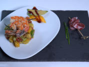 Scampi mit Früchten und Gemüse - Rezept - Bild Nr. 15720