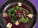 Rote Beete an Babyblattspinat mit Feigenbrot und Humus - Rezept - Bild Nr. 2