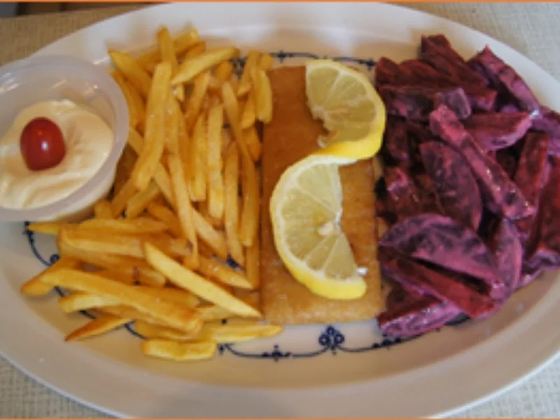 Rezept: Fish and Chips mit Rote Bete Salat Bild Nr. 15720 Fish and Chips mit Rote Bete Salat - Rezept - Bild Nr. 15720
