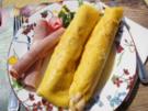 Spargel im Pfannkuchen mit gekochten Schinken - Rezept - Bild Nr. 2