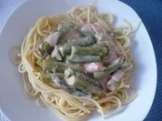 Spaghetti mit Spargel und Schinkensahnesoße - Rezept - Bild Nr. 2