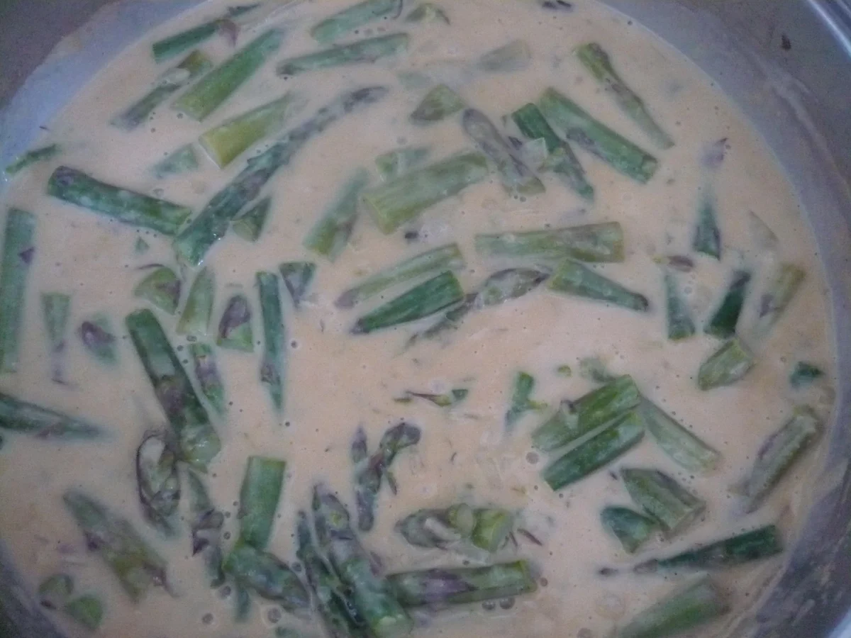 Spaghetti mit Spargel und Schinkensahnesoße - Rezept - Bild Nr. 6