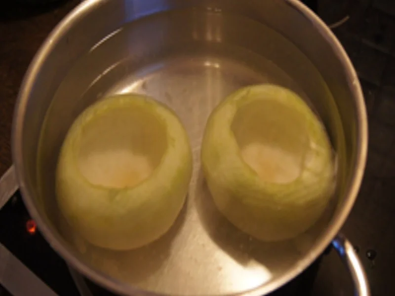 Rezept: Gefüllte Kohlrabis mit Hähnchenfleisch und Gemüse Bild Nr. 15749 Gefüllte Kohlrabis mit Hähnchenfleisch und Gemüse - Rezept - Bild Nr. 15749