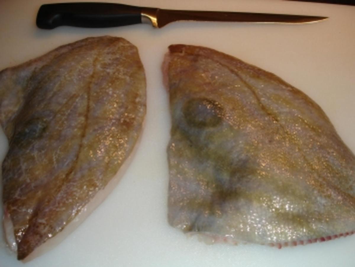 Petersfisch mit sautierten Kürbisstücken und Estragonsauce - Rezept