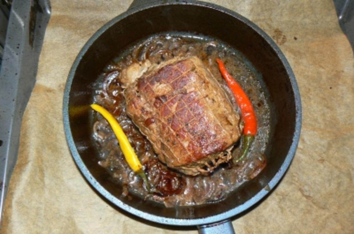 Rinderrollbraten in pikanter Sauce - Rezept