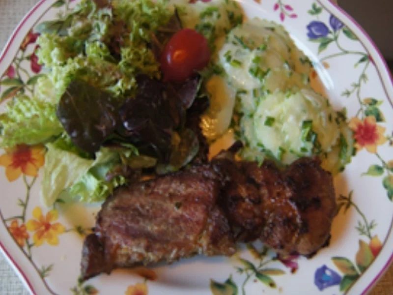 Nackensteak mit gemischten Salat - Rezept - Bild Nr. 8