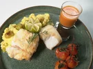 Skrei-Rücken mit Kartoffelstampf, Tomaten und Rosenkohl - Rezept - Bild Nr. 2
