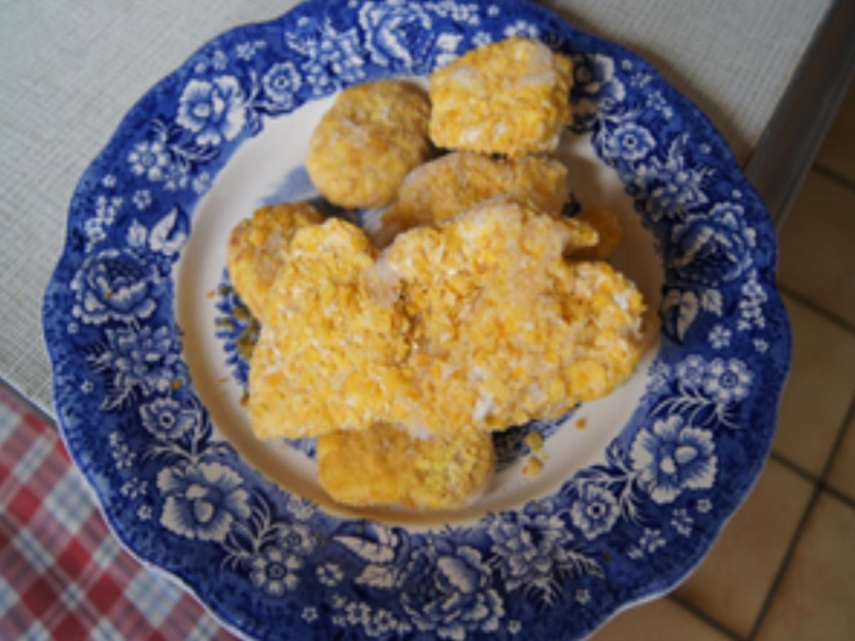 Spargel mit Joghurt-Chili-Sauce, Chicken Nuggets und Kartoffel Wedges - Rezept - Bild Nr. 6