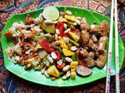 Zweigesichtige Nudeln mit Cap Cay und Hühnerstreifen - Rezept - Bild Nr. 2