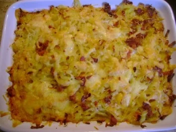 Rösti mit Käse überbacken - Rezept