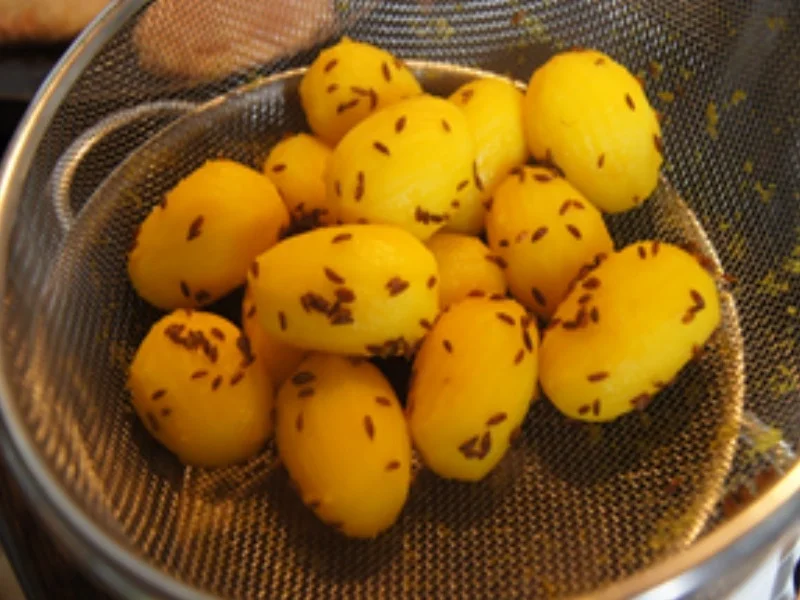 Rezept: Spargel mit Petersilien-Hollandaise, Alm-Schnitzel und Kümmel-Drillingen Bild Nr. 11 Spargel mit Petersilien-Hollandaise, Alm-Schnitzel und Kümmel-Drillingen - Rezept - Bild Nr. 11