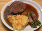 Tafelspitz vom Grill mit Kartoffelauflauf und Speckbohnen - Rezept - Bild Nr. 2