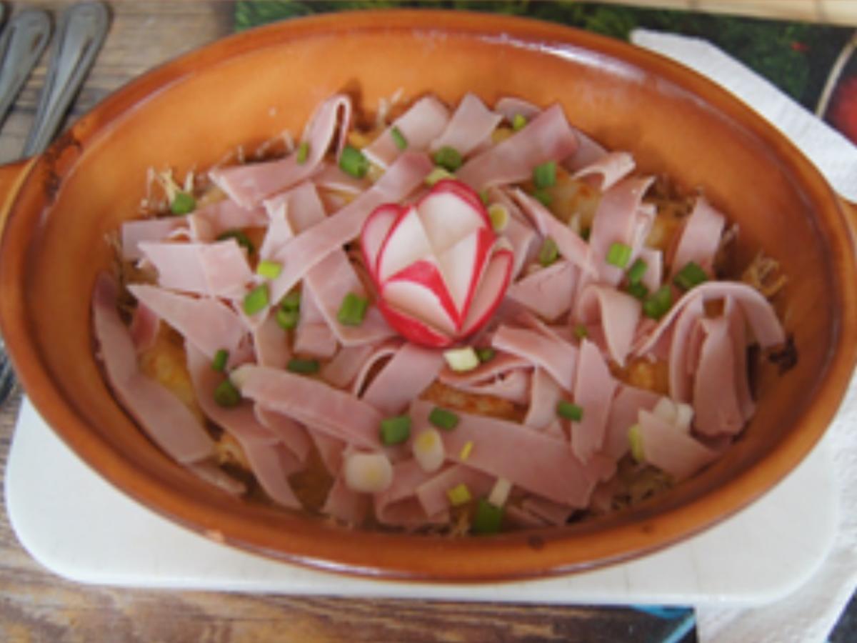 Rührei-Spargel-Auflauf mit Schinken - Rezept - kochbar.de