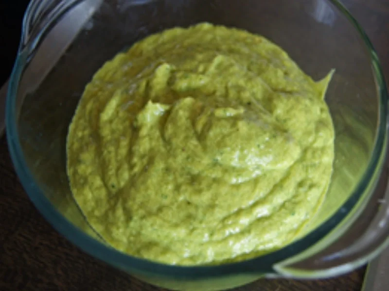 Spargel mit pikanter Spargel-Kräuter-Creme, panierten Seelachsfilet und Kümmel-Drillingen - Rezept - Bild Nr. 11