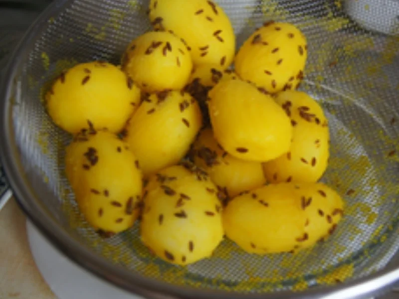 Spargel mit pikanter Spargel-Kräuter-Creme, panierten Seelachsfilet und Kümmel-Drillingen - Rezept - Bild Nr. 21