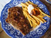 Nackenkotelett mit Pommes Frites und gemischten Salat - Rezept - Bild Nr. 15833