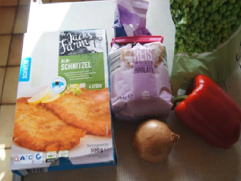 Alm Schnitzel mit Konfetti Reis - Rezept - Bild Nr. 3