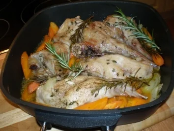 Kaninchen mit Thymianbutter - Rezept