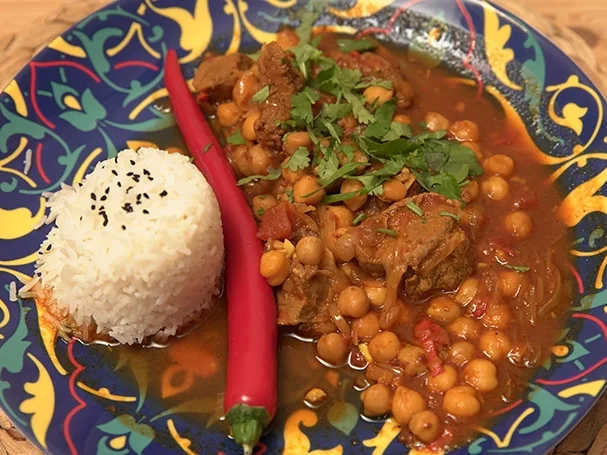 Mutton-Chana-Curry mit Reis - Rezept - Bild Nr. 15857