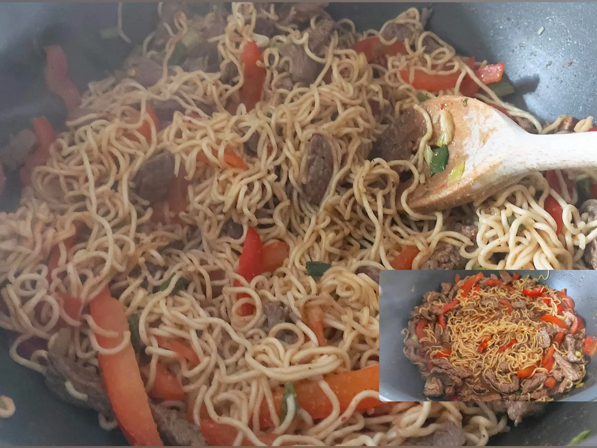 Stir Fry mit Mie Nudeln - Rezept - Bild Nr. 15923