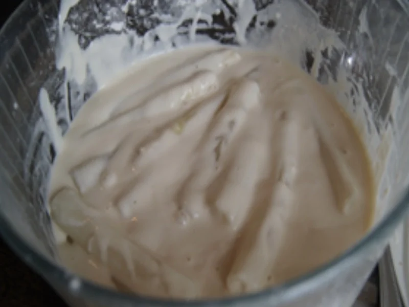 Schnitzeltasche griechischer Art mit frittierten Spargel und Kümmel-Drillingen - Rezept - Bild Nr. 9