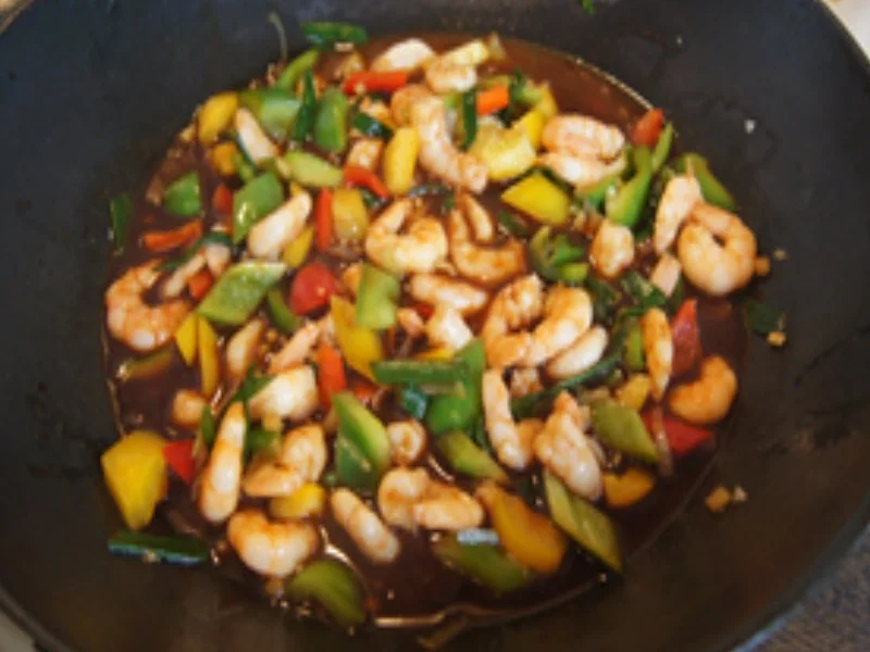 Garnelen süß-sauer mit gelben Basmatireis - Rezept - Bild Nr. 12