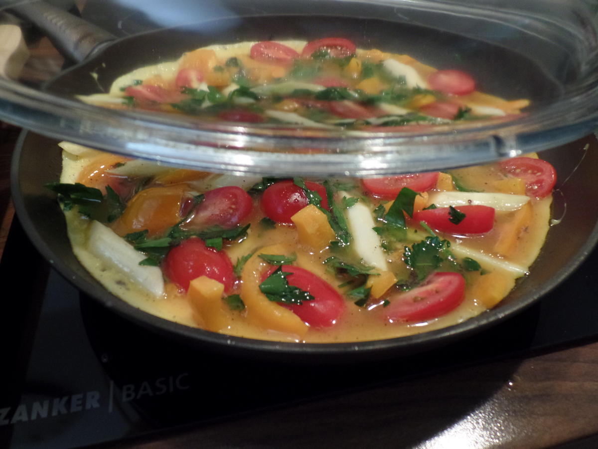 Spargel-Tomaten-Paprika-Omelette - Rezept - Bild Nr. 15977