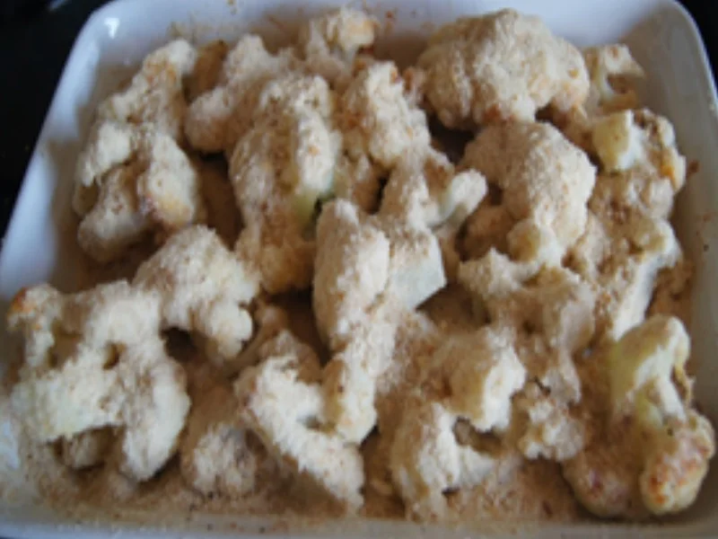 Rezept: Gebackener Blumenkohl mit gelben Drillingen und Petersilien-Sauce Bild Nr. 6 Gebackener Blumenkohl mit gelben Drillingen und Petersilien-Sauce - Rezept - Bild Nr. 6