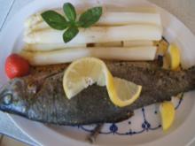 Backofenforelle mit Spargel und brauner Butter - Rezept - Bild Nr. 2