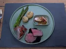 Involtini und Rinderfilet auf Portweinsoße, dazu Grüner Spargel und Kartoffeln - Rezept - Bild Nr. 2