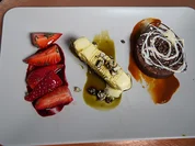 Kürbiskernparfait, Schokotarte und Beeren - Rezept - Bild Nr. 2