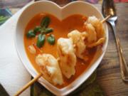 Tomaten-Basilikum-Suppe mit Garnelen - Rezept - Bild Nr. 16010