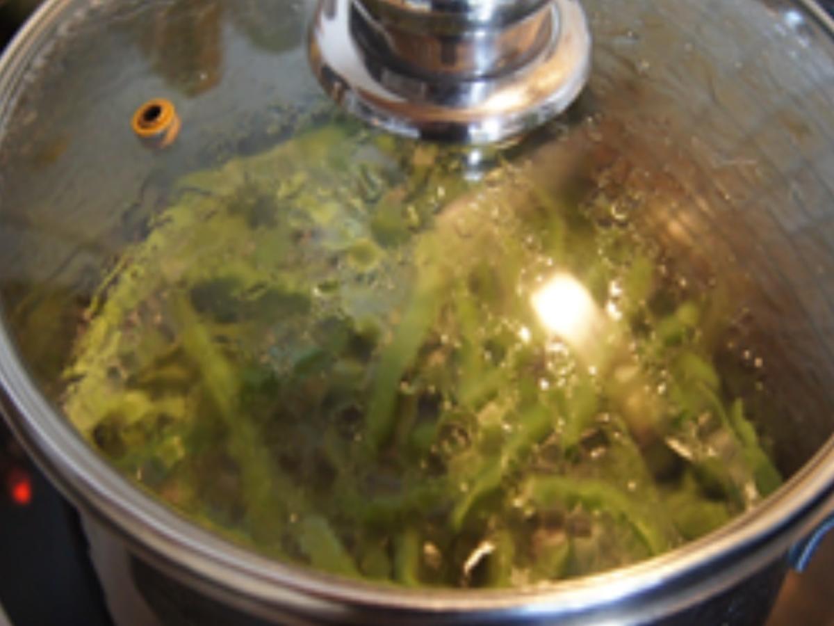 Seelachsfilet mit grünen Bohnen und Süßkartoffelstampf - Rezept - Bild Nr. 8
