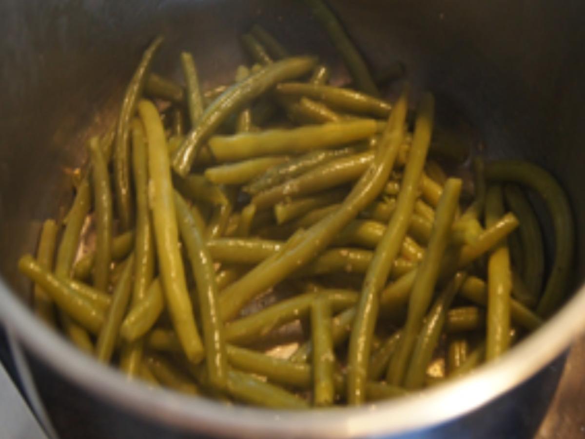 Seelachsfilet mit grünen Bohnen und Süßkartoffelstampf - Rezept - Bild Nr. 9