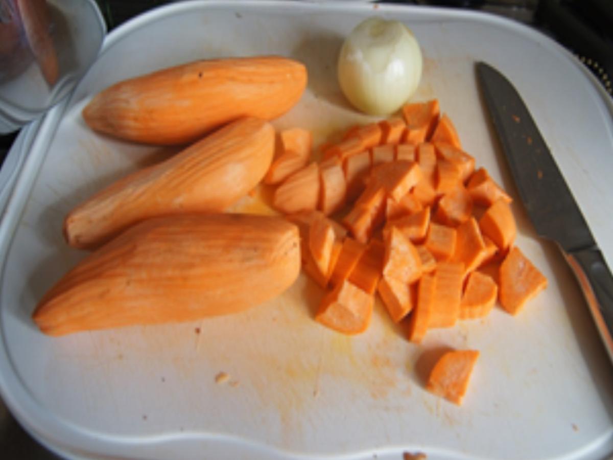 Seelachsfilet mit grünen Bohnen und Süßkartoffelstampf - Rezept - Bild Nr. 10