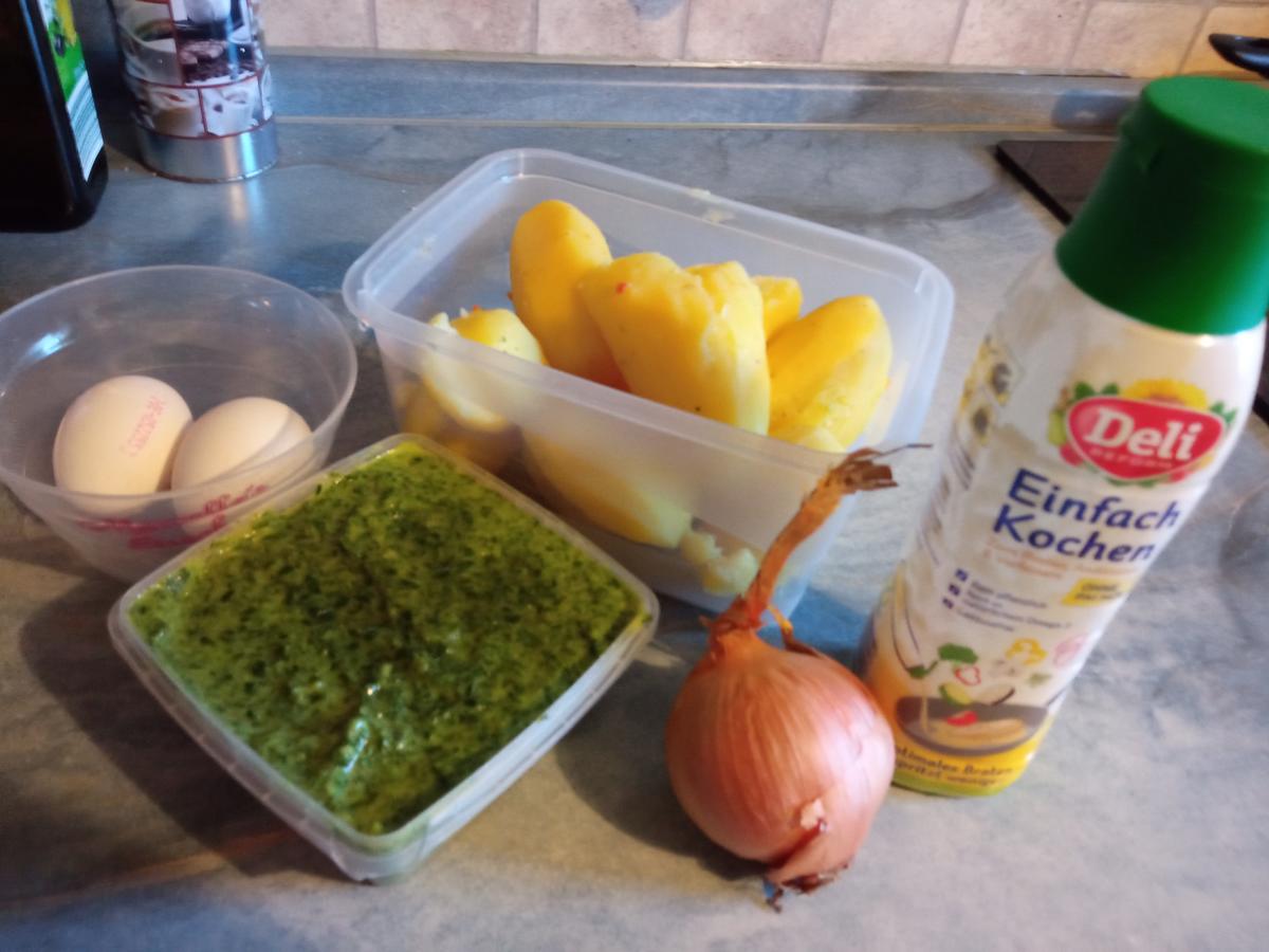 &amp;gt; Bratkartoffel mit Spinat und Spiegelei