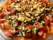 Rezept: Tomatensalat mit gegrillter Melone und Feta Bild Nr. 2 Tomatensalat mit gegrillter Melone und Feta - Rezept - Bild Nr. 2