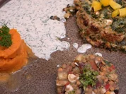 Blumenkohlschnitzel mit Süßkartoffelstampf und Linsensalat - Rezept - Bild Nr. 2