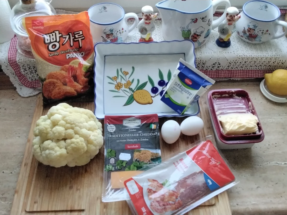 Blumenkohl-Gratin mit Salat - Rezept - Bild Nr. 4