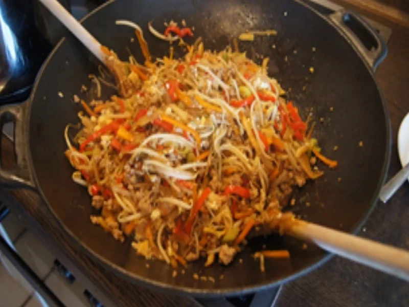 Rezept: Chinesische Bratnudeln mit Mett, Ei und Gemüsemix Bild Nr. 24 Chinesische Bratnudeln mit Mett, Ei und Gemüsemix - Rezept - Bild Nr. 24