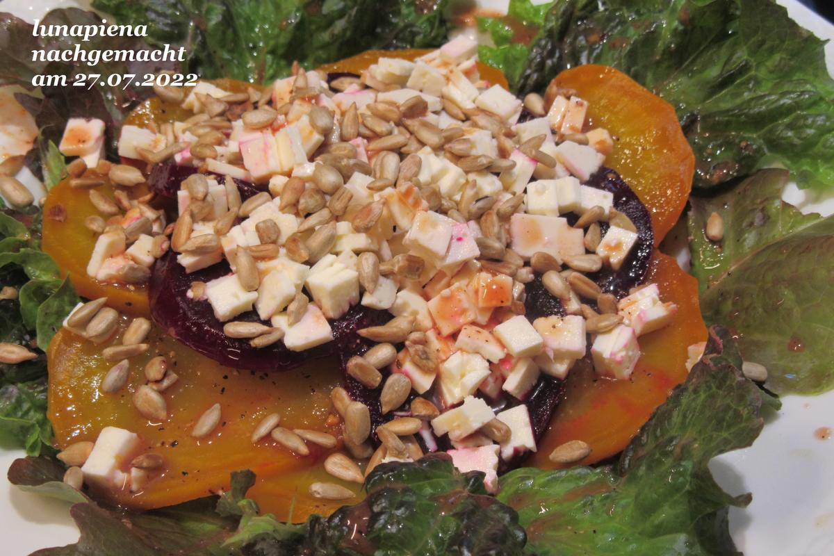 Rote Beete Salat mit Rucola, Feta und Walnüssen - Rezept - Bild Nr. 3