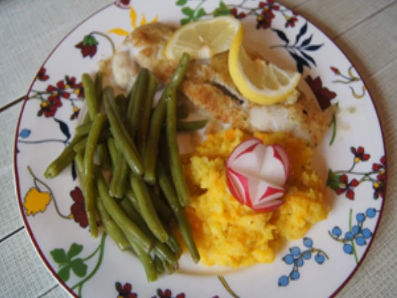 Seelachsfilet mit grünen Bohnen und Möhren-Kartoffel-Stampf - Rezept - Bild Nr. 15