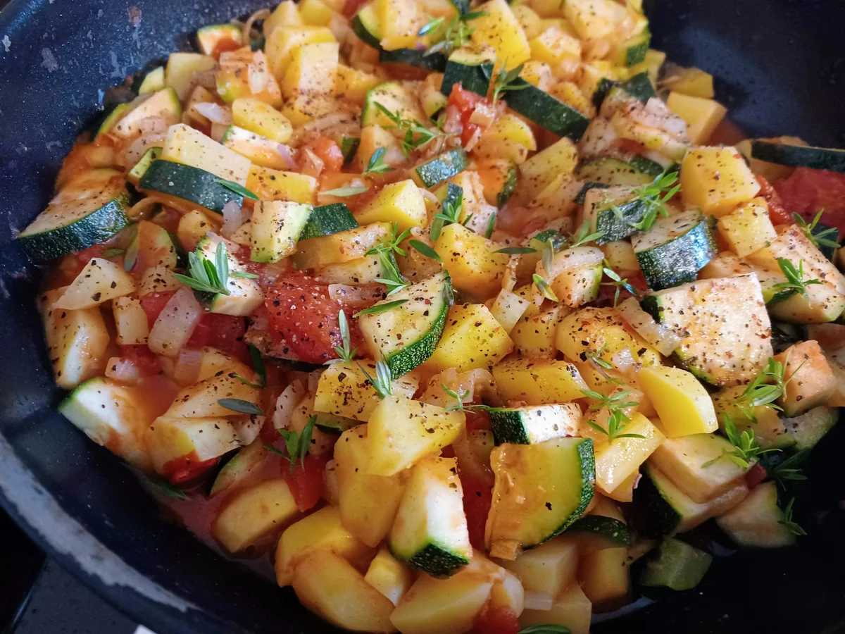 Schnitzel auf Zucchinigemüse - Rezept - Bild Nr. 8