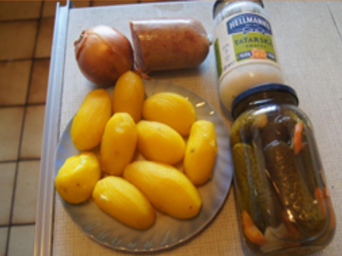 Herzhafte Bratkartoffeln mit Bauernsülze und Gewürzgurke - Rezept - Bild Nr. 3