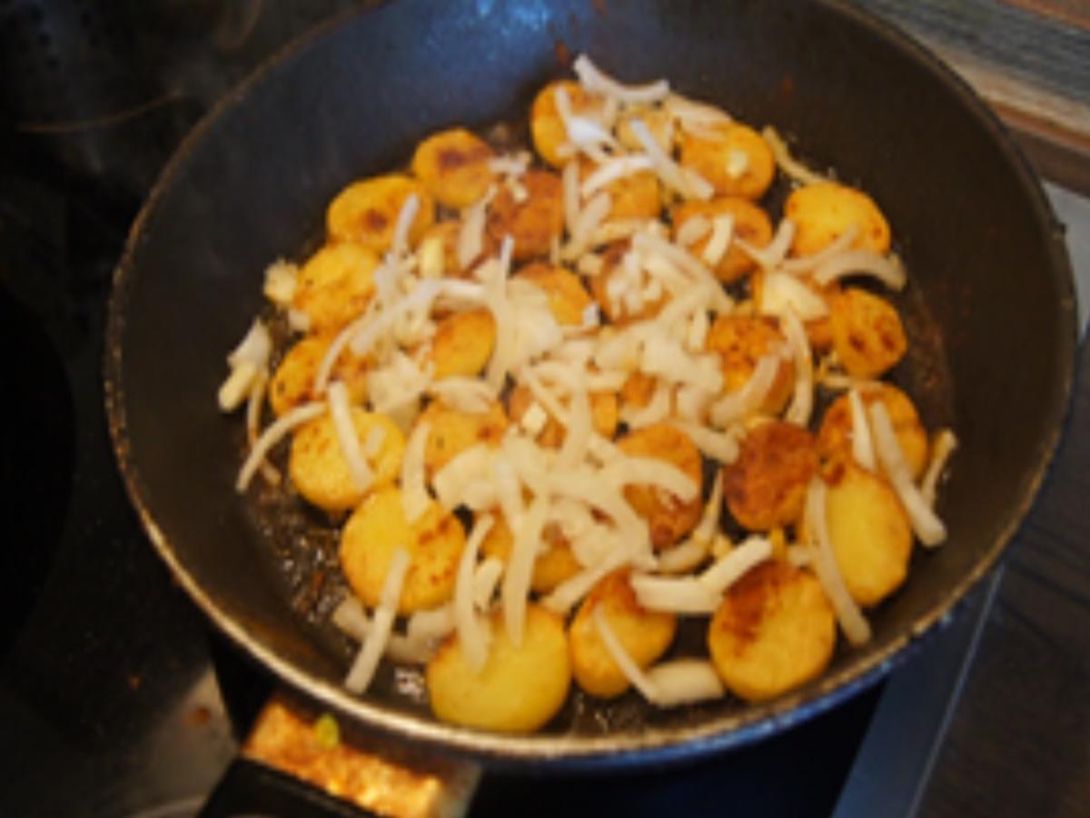 Herzhafte Bratkartoffeln mit Bauernsülze und Gewürzgurke - Rezept - Bild Nr. 9