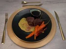 Thailändisches Hanging Tender mit Teriyaki Soße, Edamame Püree und glasierten Karotten - Rezept - Bild Nr. 2