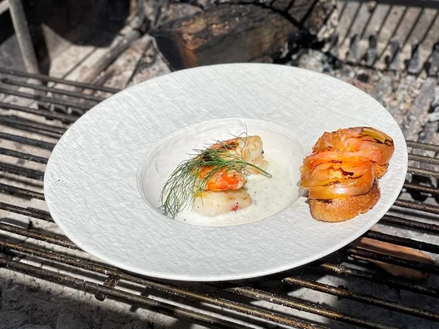 Jakobsmuschel und Riesengarnele mit Gurkenkaltschale (Evelyn Weigert) - Rezept - Bild Nr. 3