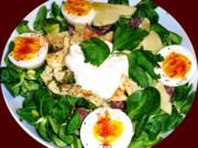 Feldsalat mit Salami, Käse und Ei - Rezept - Bild Nr. 2